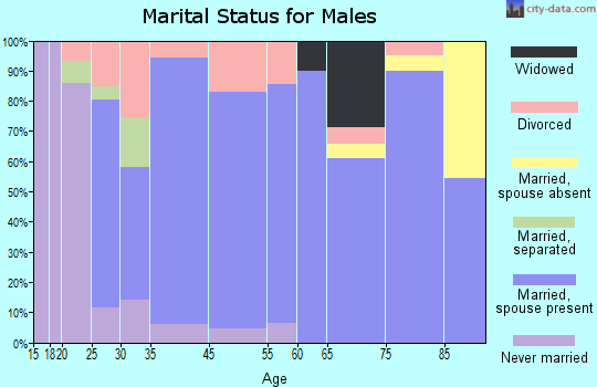 Yorktown marital status for males