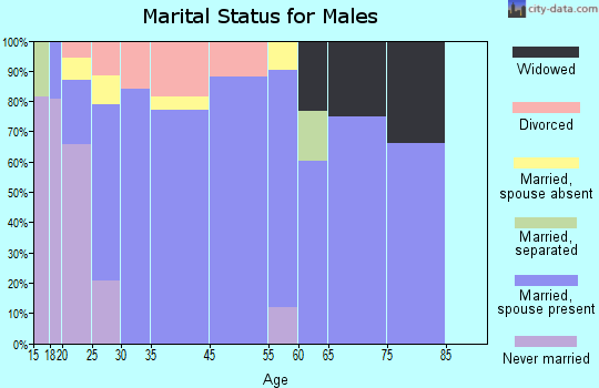 Alexandria marital status for males