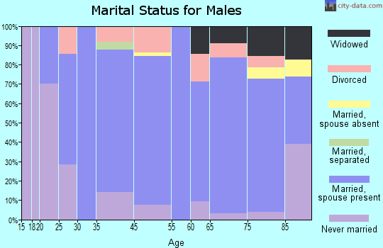 Buffalo Center marital status for males