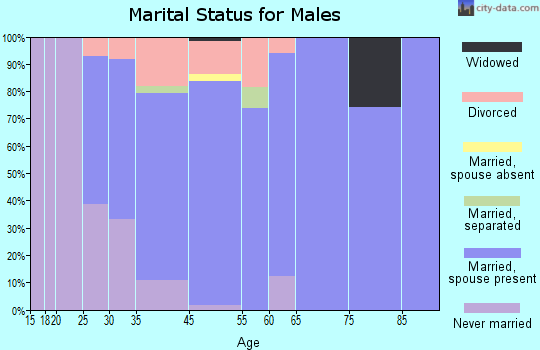 Camanche marital status for males