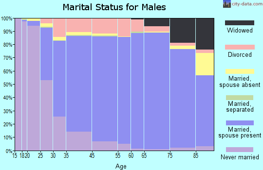 Cedar Falls marital status for males