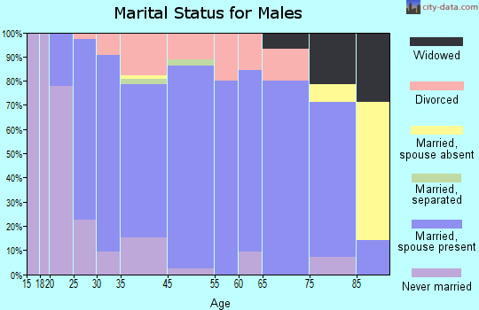 Center Point marital status for males