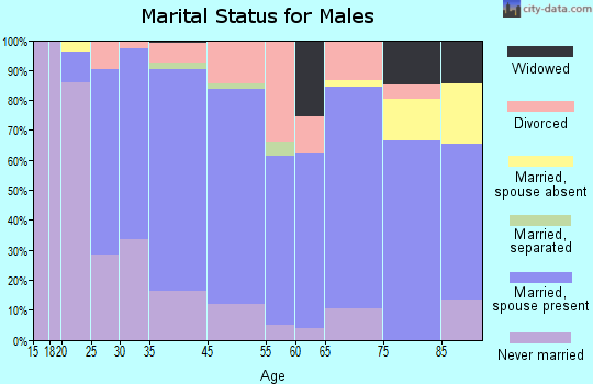 Centerville marital status for males