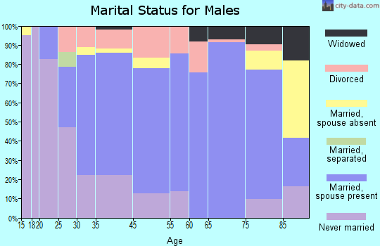 Charles City marital status for males