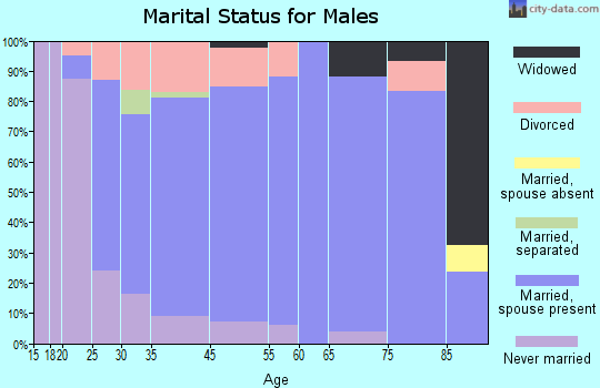 Clarksville marital status for males