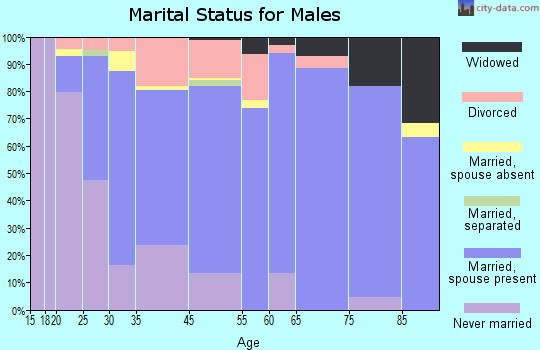 Clear Lake marital status for males