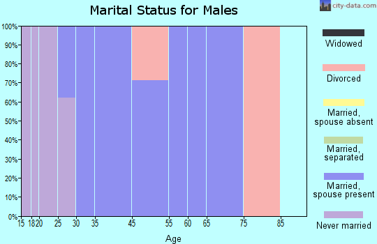 Coalville marital status for males