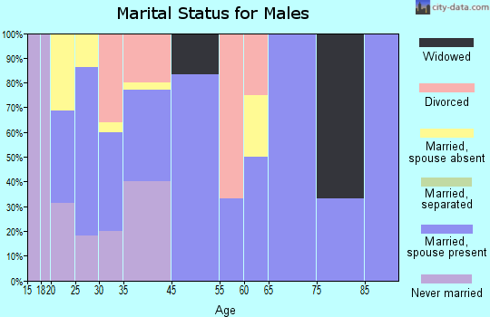 Conesville marital status for males