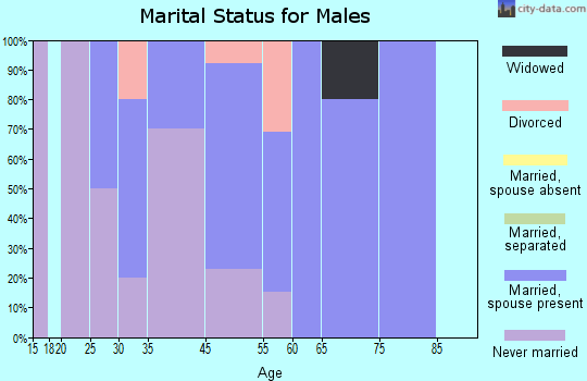 Crystal Lake marital status for males
