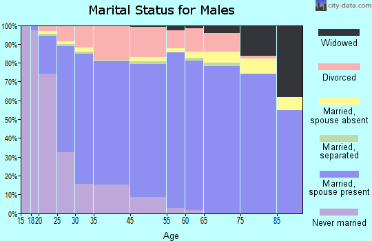 Center Point marital status for males