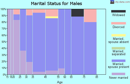 Eldridge marital status for males
