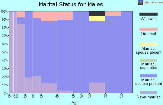 Fairfax marital status for males