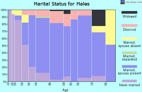 Forest City marital status for males