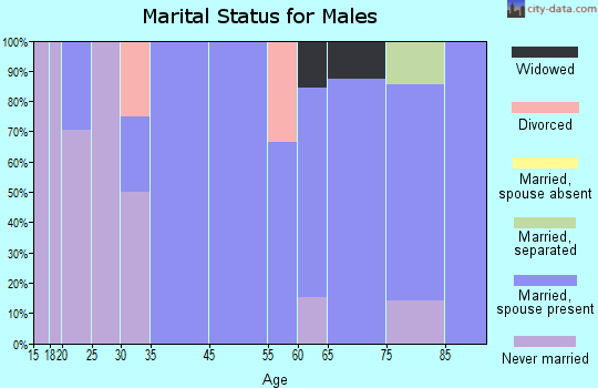 Fort Atkinson marital status for males