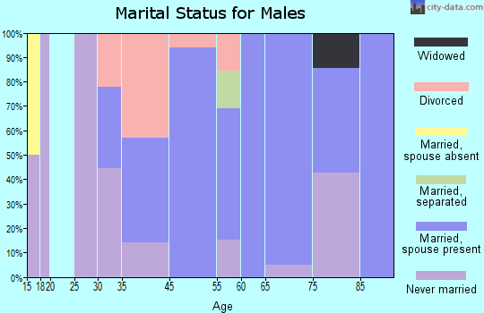 Harpers Ferry marital status for males