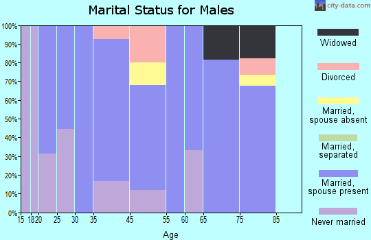 Ireton marital status for males