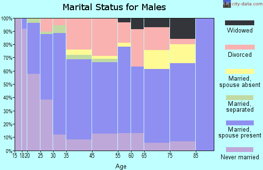 Knoxville marital status for males