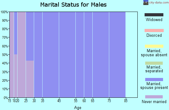 Lambs Grove marital status for males