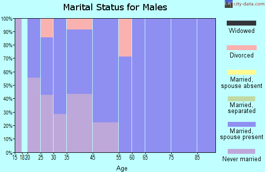 Low Moor marital status for males