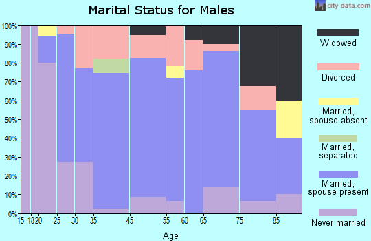 Melcher-Dallas marital status for males