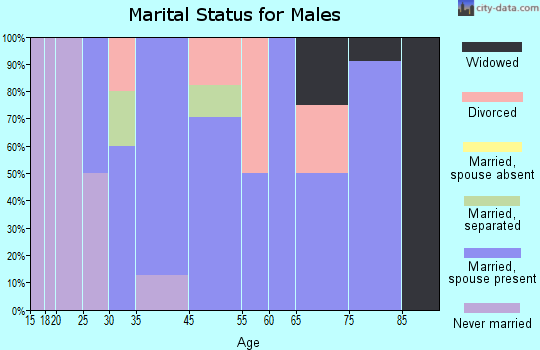 Moorhead marital status for males
