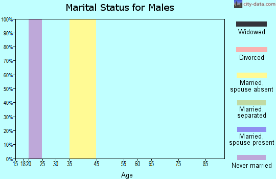 Red Dog Mine marital status for males