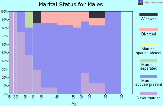 Pacific Junction marital status for males