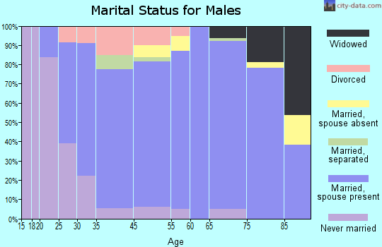 Parkersburg marital status for males
