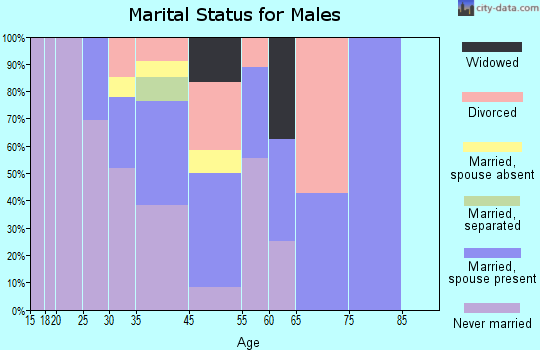 St. Mary's marital status for males