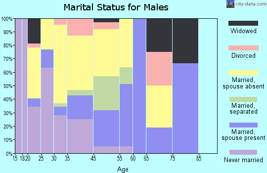 Sand Point marital status for males