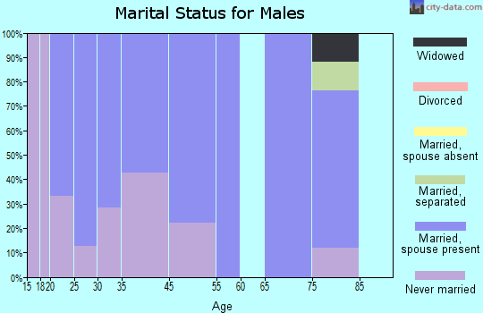 St. Lucas marital status for males