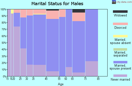 Sergeant Bluff marital status for males