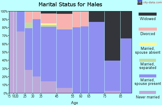 Shell Rock marital status for males