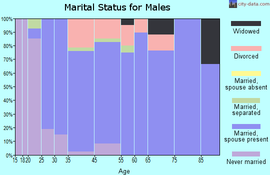 Springville marital status for males