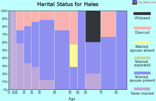 Stockport marital status for males