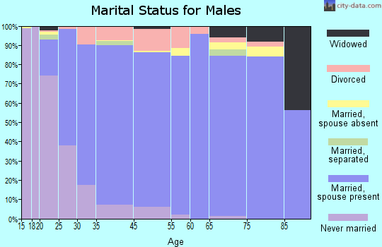 Urbandale marital status for males