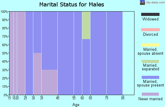 Waterville marital status for males
