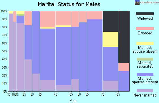 West Branch marital status for males