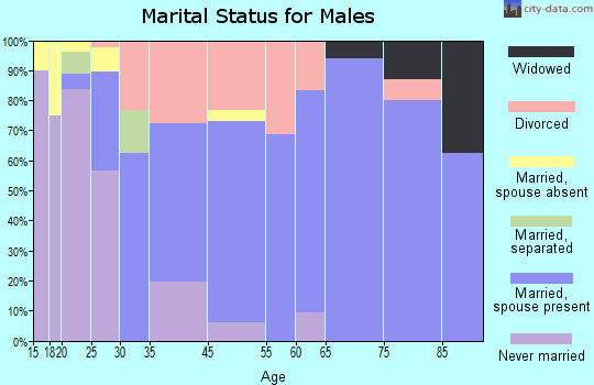West Burlington marital status for males