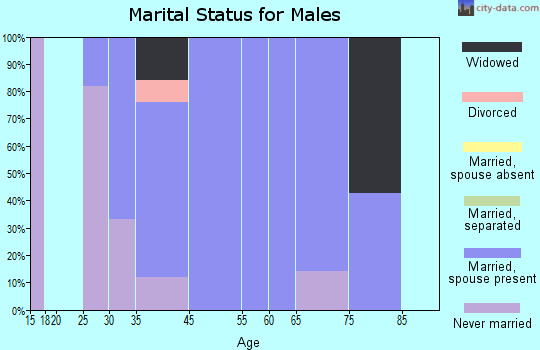 Woden marital status for males