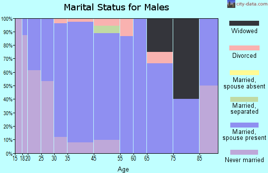 Americus marital status for males