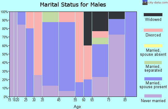 Blue Mound marital status for males