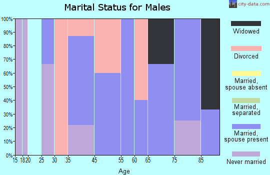 Burr Oak marital status for males