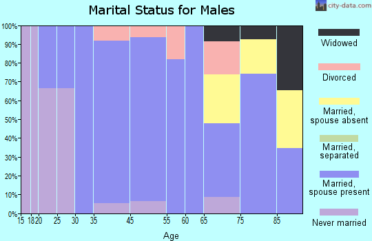 Centralia marital status for males