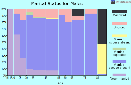 Clearwater marital status for males