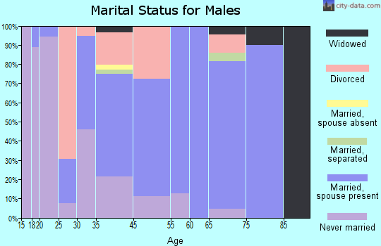 Cottonwood Falls marital status for males