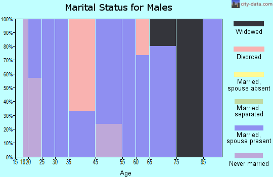 Denison marital status for males