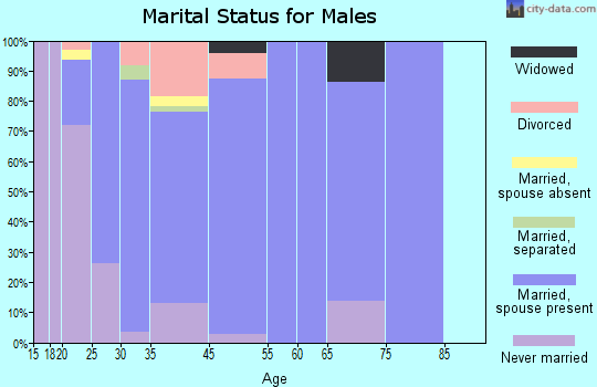 Edgerton marital status for males