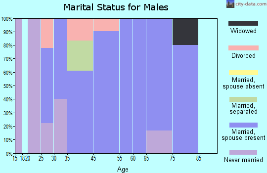 Elk City marital status for males