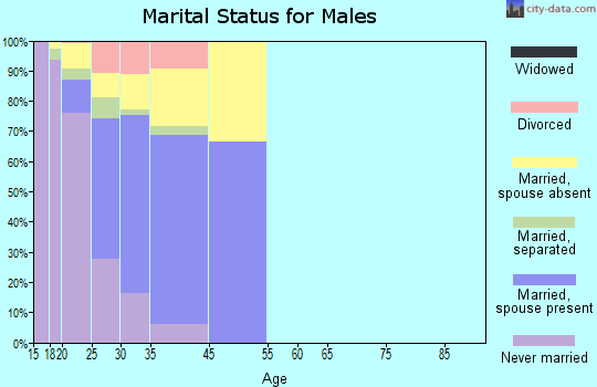 Fort Riley North marital status for males